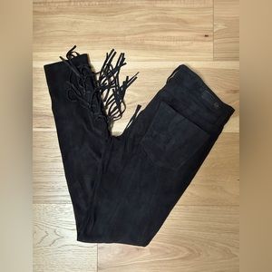 Real Suede AG Fringe Western Skinny